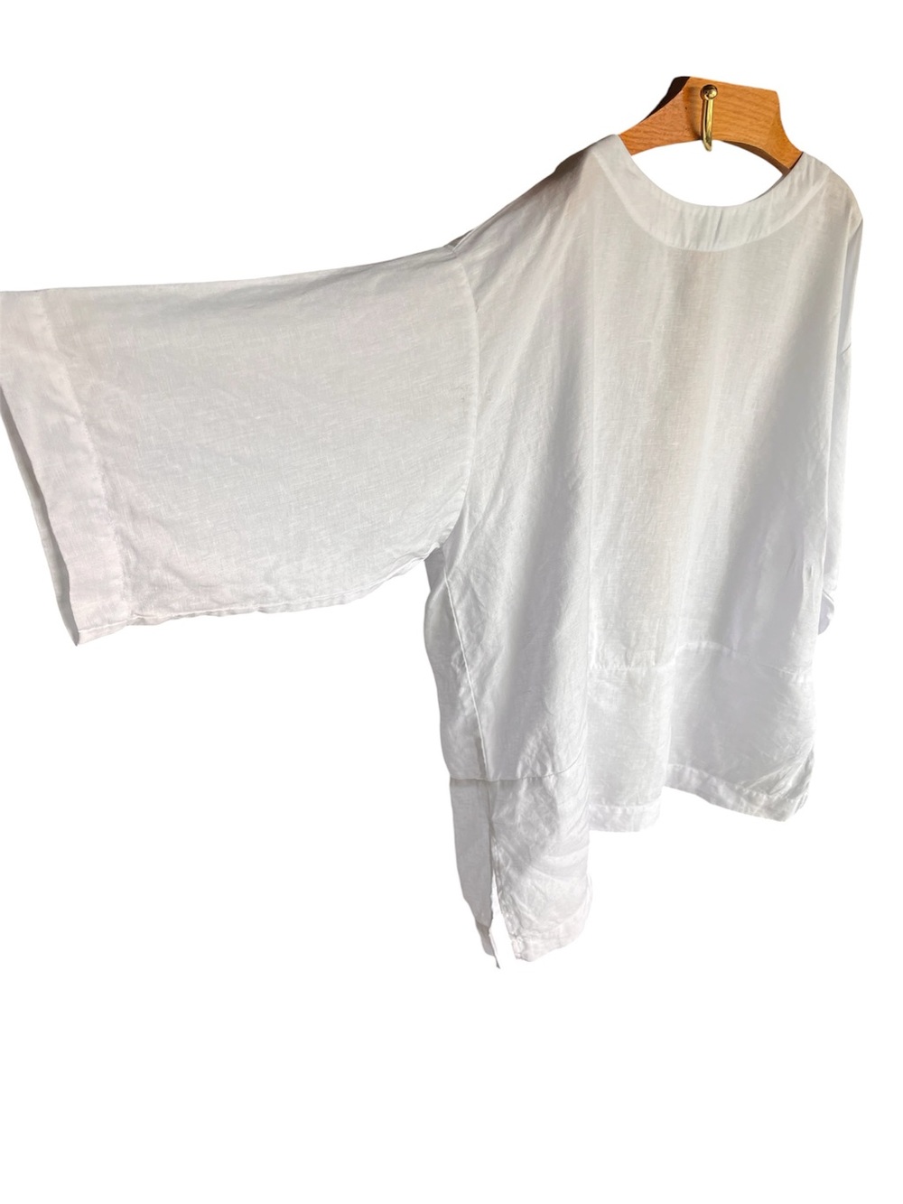 J. Jill PureJill 100% White Linen Boatneck Tunic Half Sleeve 2X - Picture 2 of 9